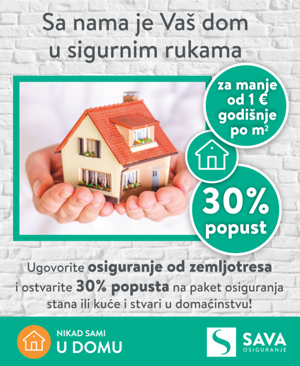 Osigurajte se od zemljotresa i ostvarite popuste!